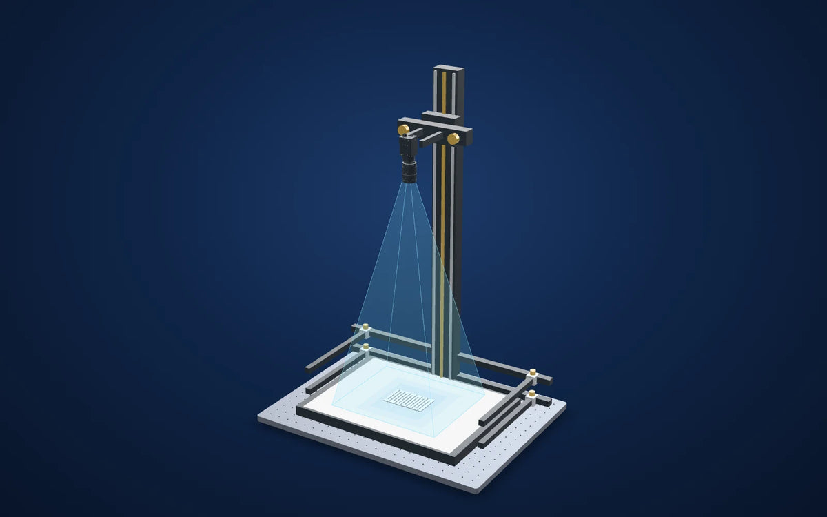 3D illustration of the inspection setup: Printed resistor track appearance