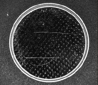 High-power white-strobe capture from the source comparison; surface marks are clearer.