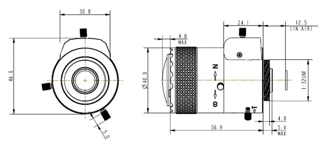 LS-CTV-0115 dimensions (mm)