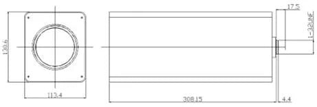 LS-SMZ10380PIR-3M dimensions (mm)