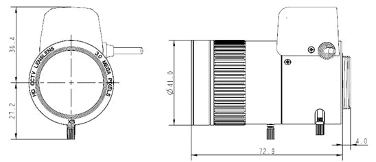 LS-CTV-0109 dimensions (mm)