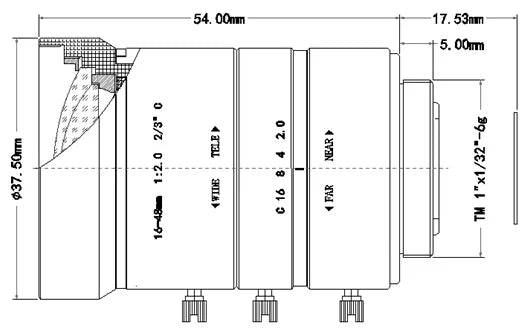 LS-CTV-0146 dimensions (mm)