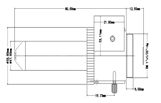 LS-SPH2818D-2M dimensions (mm)