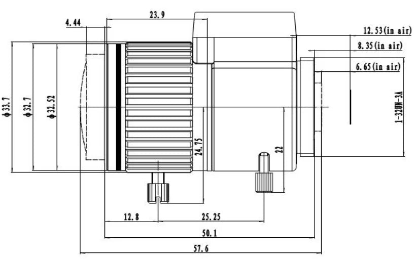 LS-CTV-0120 dimensions (mm)