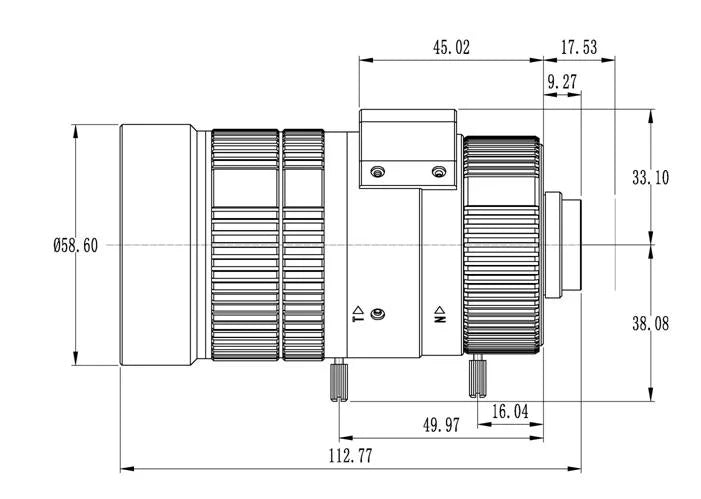 LS-CTV-0113 dimensions (mm)
