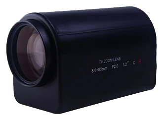 8-80 mm, 1/2", 2 MP, C-mount Motorized Zoom Lens (LS-SMZ0880DPIR-2M)