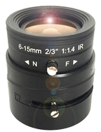 6-15 mm, 2/3", 3 MP, C-mount Varifocal CCTV Lens (LS-CTV-0135)