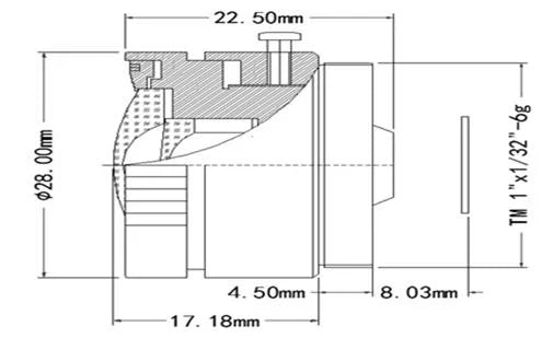LS-CTV-0015 dimensions (mm)