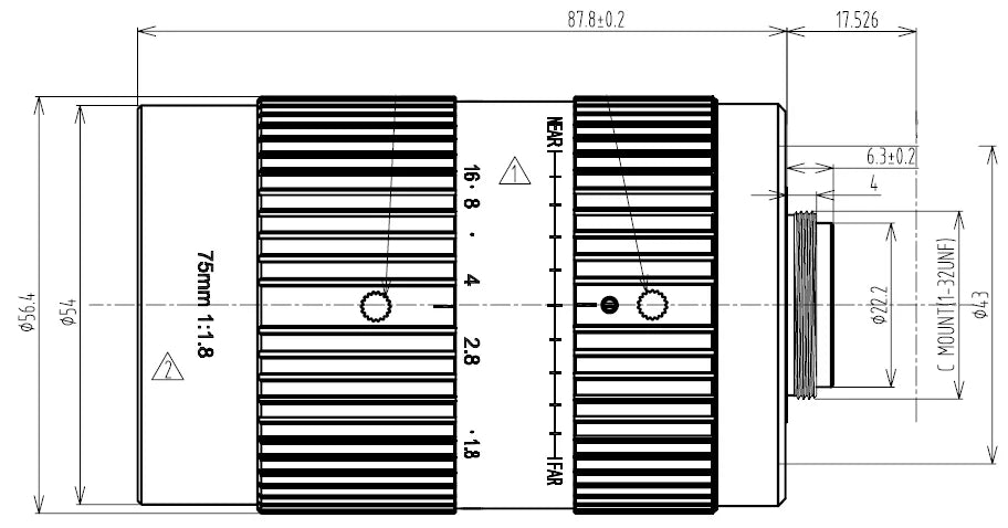 LS-FFL-0635 dimensions (mm)