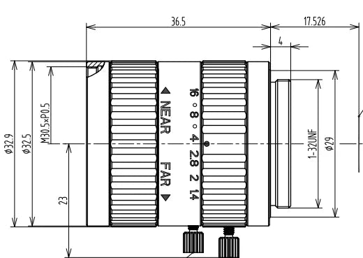 LS-SMV1214-5MC dimensions (mm)