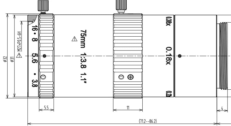 LS-FFL-1453 dimensions (mm)