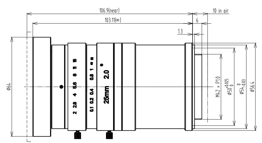 LS-SMV2520M42-29M dimensions (mm)