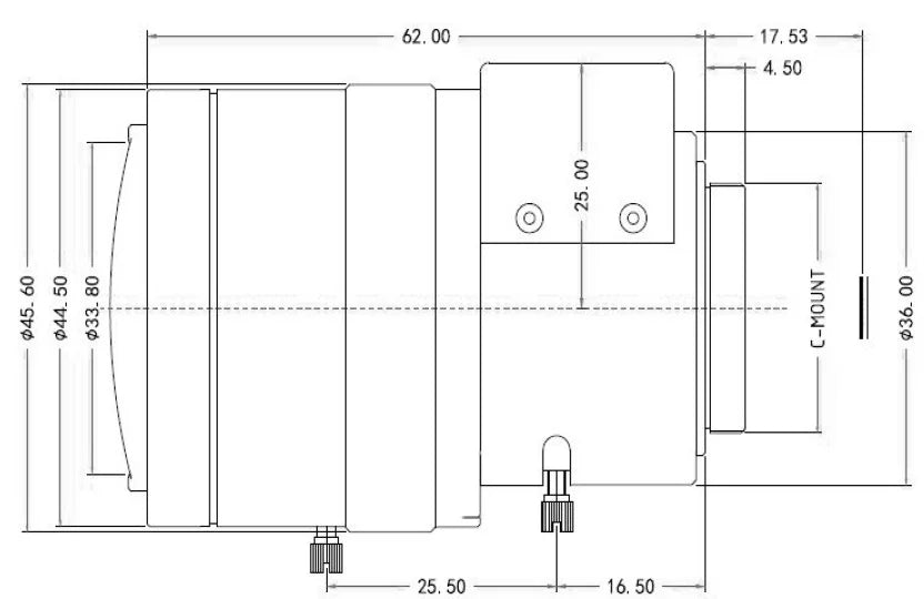 LS-CTV-0091 dimensions (mm)