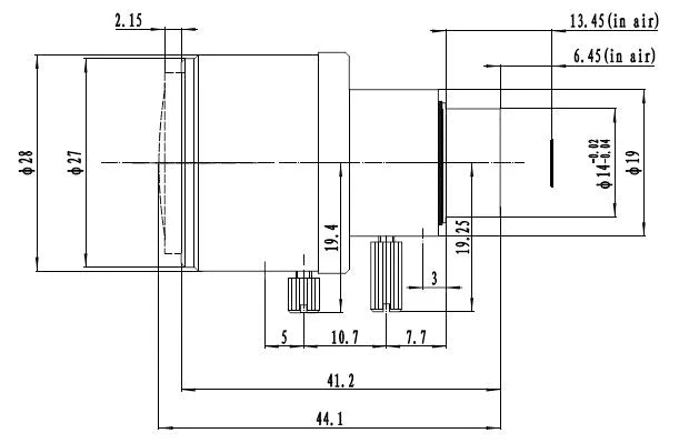 LS-SBV3610IR-6M dimensions (mm)