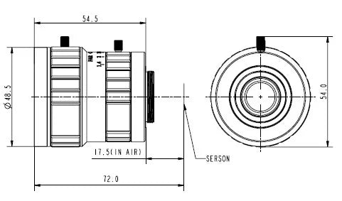LS-SMV3514-8M dimensions (mm)