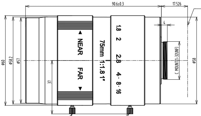 LS-S1MV7518-5MC dimensions (mm)
