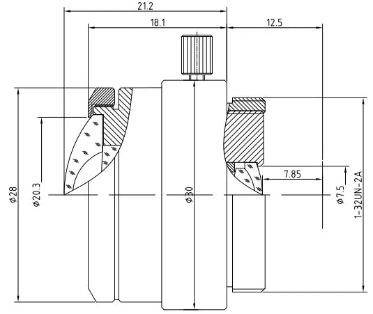LS-CTV-0004 dimensions (mm)