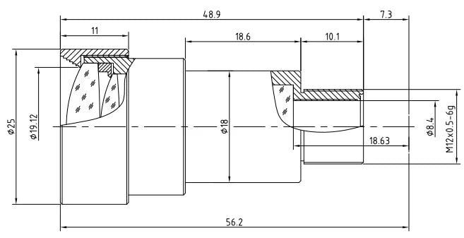 LS-S12BF5020IR-5M dimensions (mm)