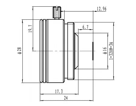 LS-SFC1620IR-5M dimensions (mm)