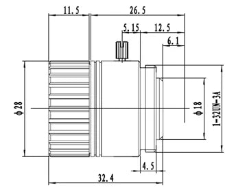 LS-SFC2524IR-5M dimensions (mm)