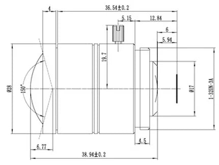 LS-CTV-0020 dimensions (mm)