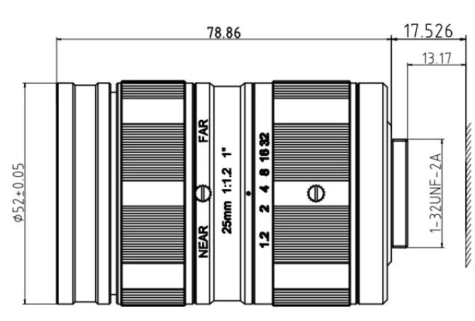 LS-FFL-0616 dimensions (mm)