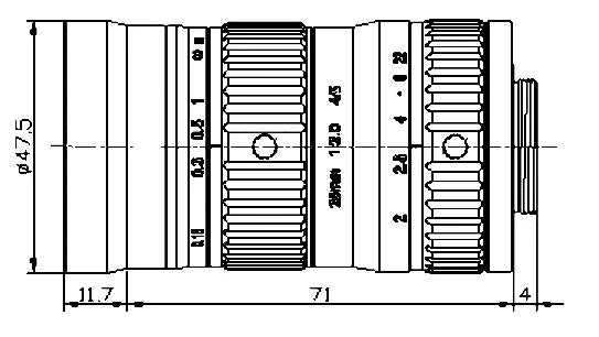 LS-FFL-0707 dimensions (mm)