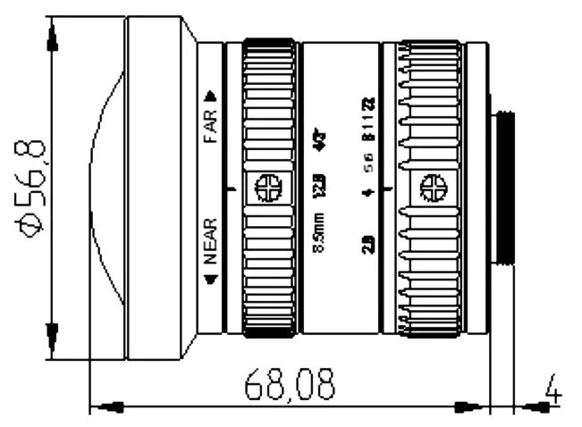 LS-FFL-0702 dimensions (mm)