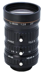 12-36 mm, 2/3", 8 MP, C-mount Machine Vision Zoom Lens (LS-FFL-1181)