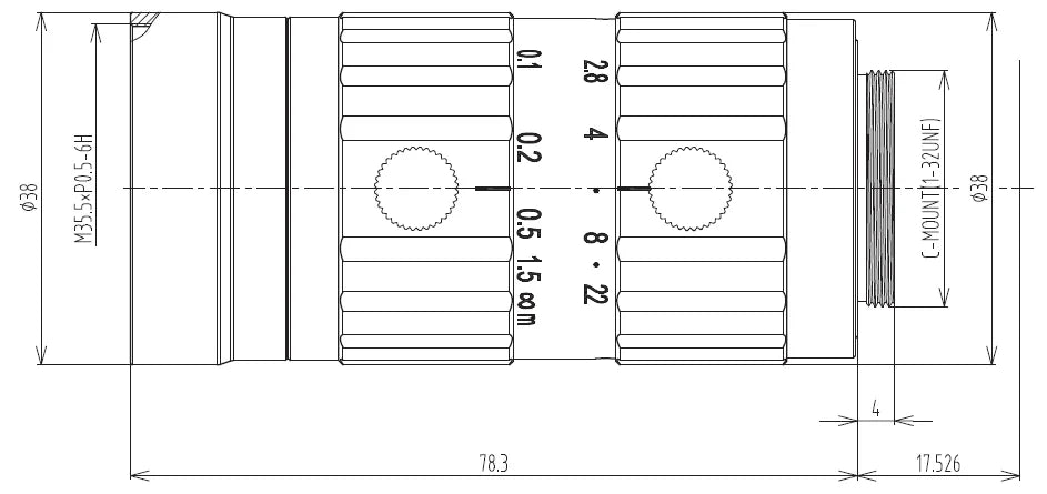 LS-FFL-0545 dimensions (mm)