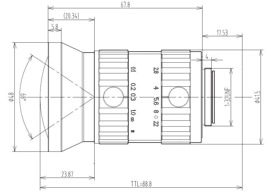 LS-FFL-0541 dimensions (mm)