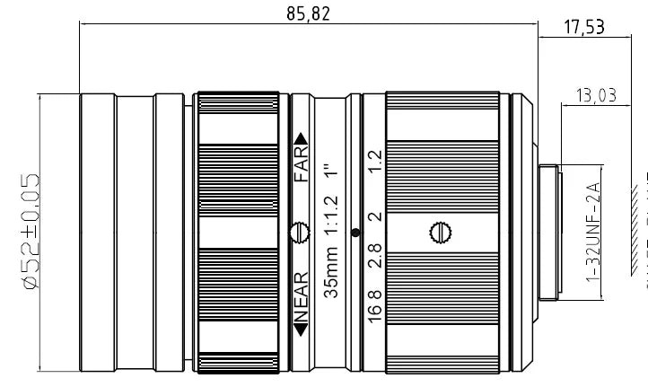 LS-S1MV3512-10M dimensions (mm)