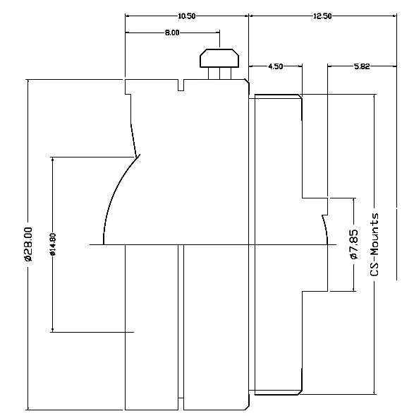 LS-SFC2125IR-3M dimensions (mm)