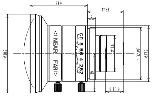LS-SFA0820-5M dimensions (mm)