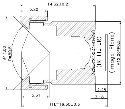 LS-MBL-0165 dimensions (mm)