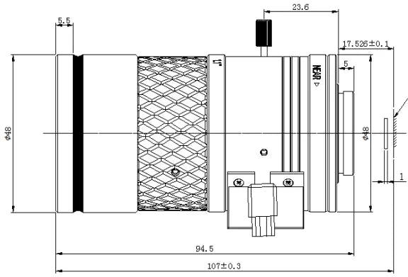LS-CTV-0053 dimensions (mm)
