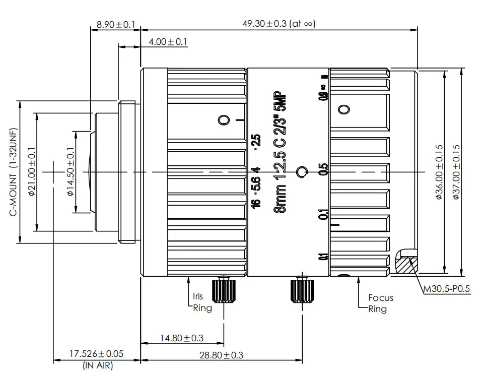 LS-SMV0825-5MA dimensions (mm)