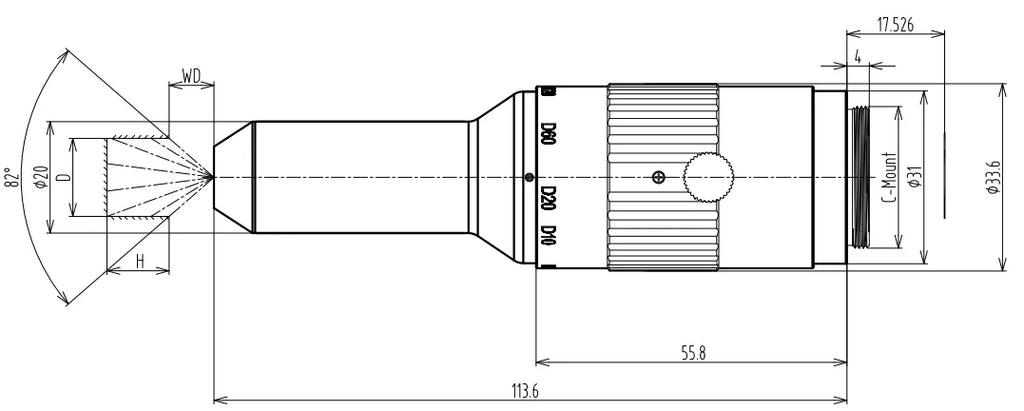 LS-SRV3652 dimensions (mm)