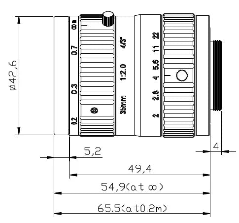 LS-S43MV3520-10M dimensions (mm)