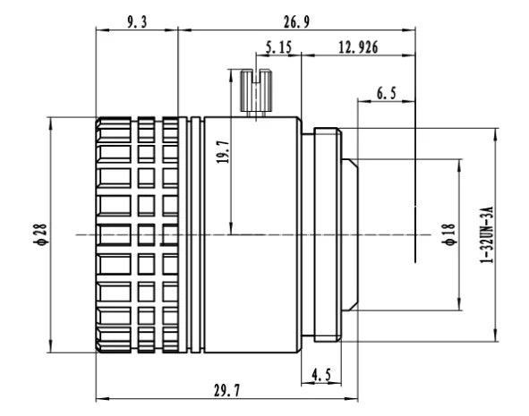 LS-CTV-0005 dimensions (mm)