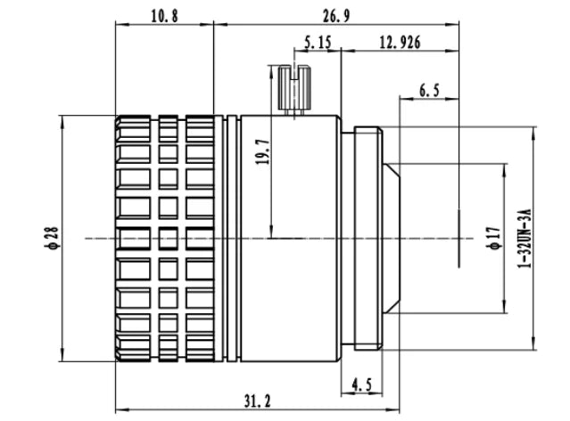 LS-CTV-0011 dimensions (mm)