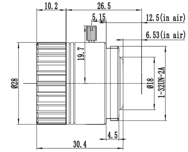LS-SFC1220IR-5M dimensions (mm)