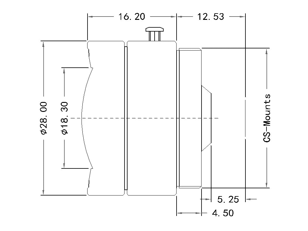LS-CTV-0017 dimensions (mm)