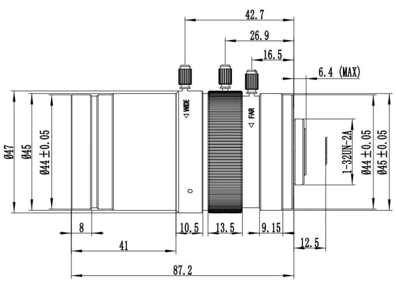 LS-SVM1050IR-5M dimensions (mm)