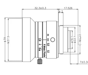 LS-FFL-0505 dimensions (mm)