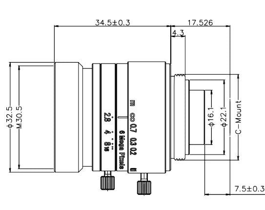 LS-FFL-0507 dimensions (mm)