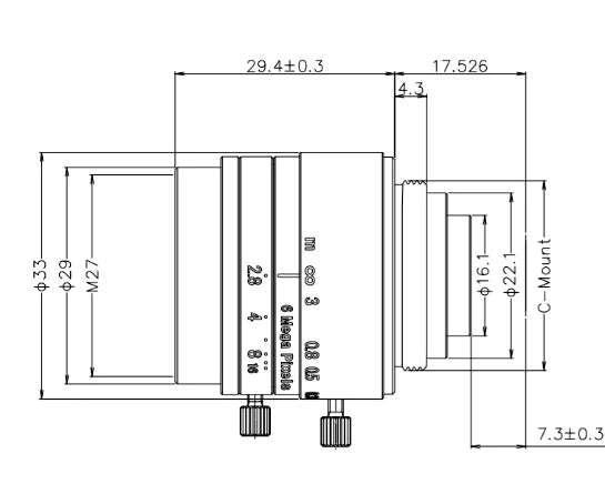 LS-FFL-0514 dimensions (mm)