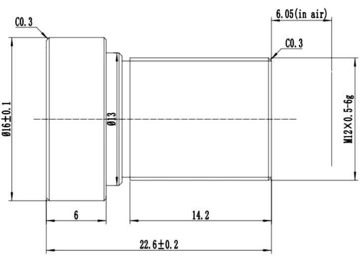 LS-SIR2228-12MF dimensions (mm)