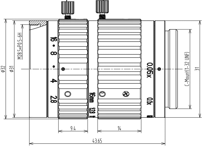 LS-FFL-1449 dimensions (mm)