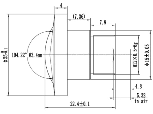 LS-CTV-0039 dimensions (mm)